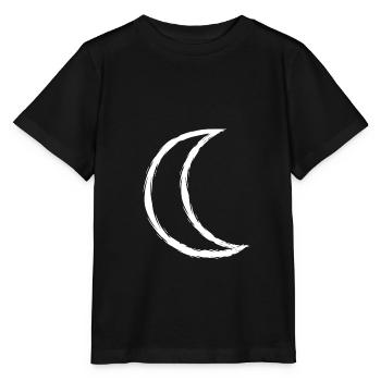 Symbole celtique Lune blanche - T-shirt bio MINI CREATOR Stanley/Stella Enfant - noir - Devant - Mikhail (115cm)