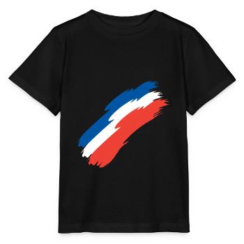 Drapeau drapeau de la France - T-shirt bio MINI CREATOR Stanley/Stella Enfant - noir - Devant - Mikhail (115cm)