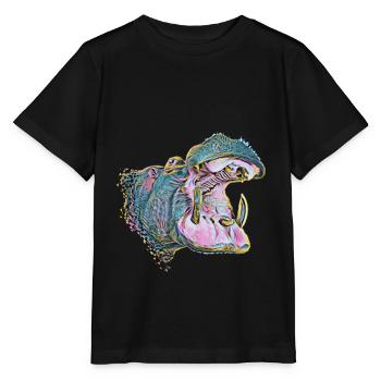 Nilpferd - Stanley/Stella Kinder T-Shirt MINI CREATOR  - Schwarz - Vorne - Mikhail (115cm)