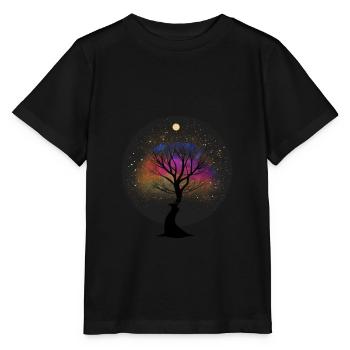Tree in the universe - Stanley/Stella MINI CREATOR Kids’ T-Shirt - black - Front - Mikhail (115cm)