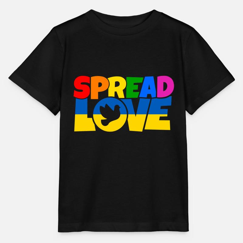 Conception de chemise Spread Love - T-shirt bio MINI CREATOR Stanley/Stella Enfant - noir