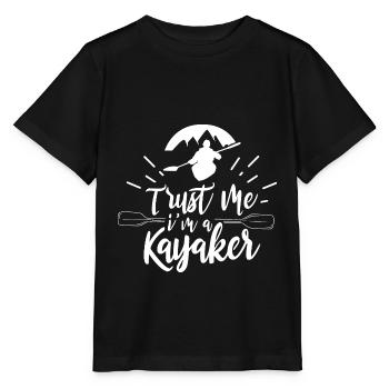 Je suis Un Kayak Kayak - T-shirt bio MINI CREATOR Stanley/Stella Enfant - noir - Devant - Mikhail (115cm)