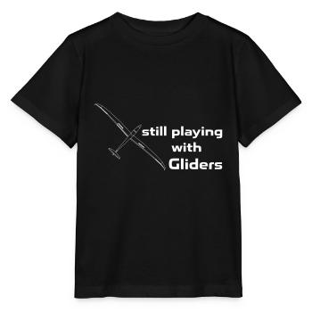 Glider Gliding Gliding Gliding Glider - Stanley/Stella MINI CREATOR Kids’ T-Shirt - black - Front - Mikhail (115cm)