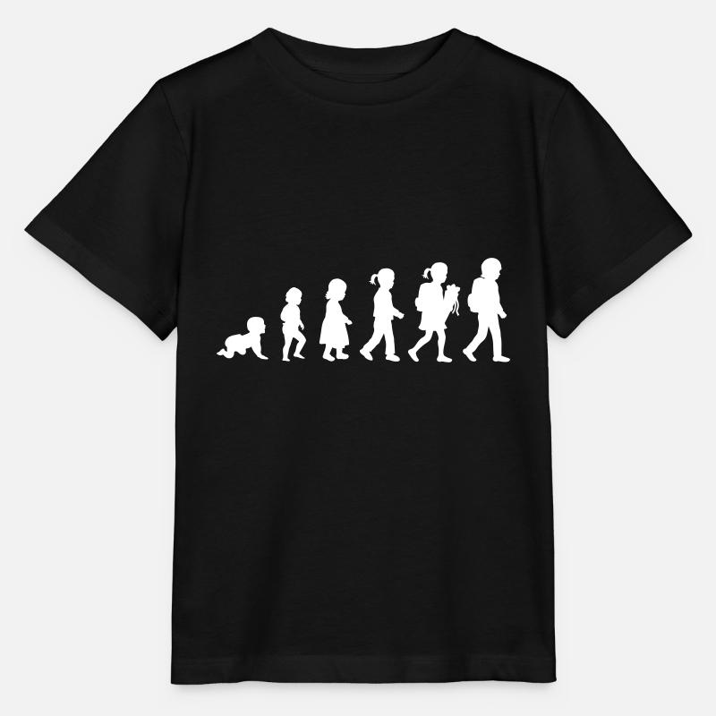 Evolution Schulkind Einschulung Mädchen - Stanley/Stella Kinder T-Shirt MINI CREATOR  - Schwarz
