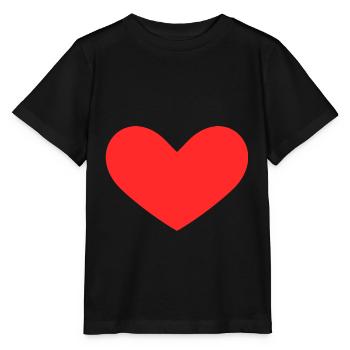 Heart of hearts symbol red - Stanley/Stella MINI CREATOR Kids’ T-Shirt - black - Front - Mikhail (115cm)