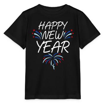 Happy New Year Silvester Neujahr - Stanley/Stella Kinder T-Shirt MINI CREATOR  - Schwarz - Vorne - Mikhail (115cm)