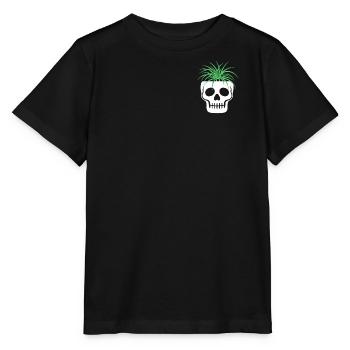 Skull Skull Botany Terrarium Mushrooms Macabre - Stanley/Stella MINI CREATOR Kids’ T-Shirt - black - Front - Mikhail (115cm)