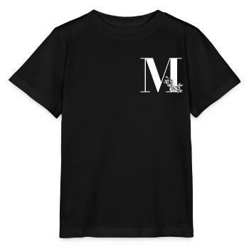 Lettre M - T-shirt bio MINI CREATOR Stanley/Stella Enfant - noir - Devant - Mikhail (115cm)