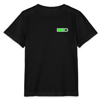 Batterien voll / leer - Stanley/Stella Kinder T-Shirt MINI CREATOR  - Schwarz - Vorne - Mikhail (115cm)