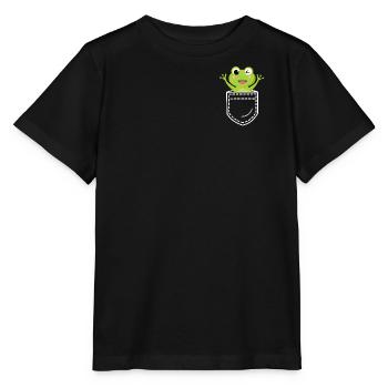 Frosch Frösche - Stanley/Stella Kinder T-Shirt MINI CREATOR  - Schwarz - Vorne - Mikhail (115cm)