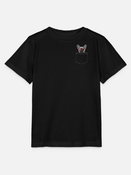 Hund Französische Bulldogge - Stanley/Stella Kinder T-Shirt MINI CREATOR  - Schwarz