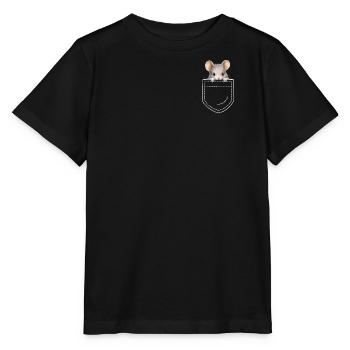 Souris souris - T-shirt bio MINI CREATOR Stanley/Stella Enfant - noir - Devant - Mikhail (115cm)