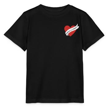Brautjungfer rotes Herz und Band - Stanley/Stella Kinder T-Shirt MINI CREATOR  - Schwarz - Vorne - Mikhail (115cm)