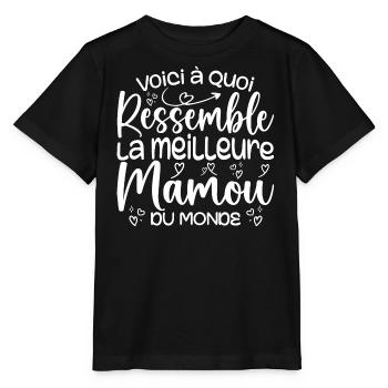 Cadeau Meilleure Mamou - Cadeau Super Mamou - T-shirt bio MINI CREATOR Stanley/Stella Enfant - noir - Devant - Mikhail (115cm)