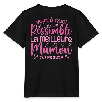 Cadeau Meilleure Mamou - Cadeau Super Mamou - T-shirt bio MINI CREATOR Stanley/Stella Enfant - noir - Devant - Mikhail (115cm)