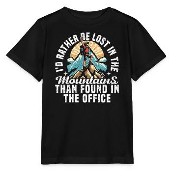 SE PERDRE DANS LES MONTAGNES QUE DANS LE BUREAU - T-shirt bio MINI CREATOR Stanley/Stella Enfant - noir - Devant - Mikhail (115cm)