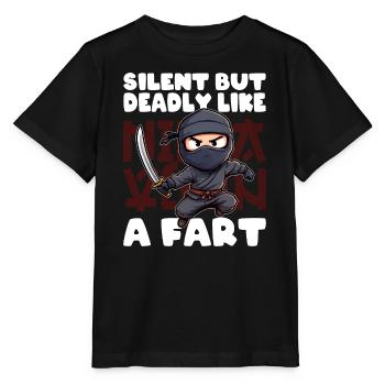 SILENCIEUX MAIS MORTEL COMME UN PET - T-shirt bio MINI CREATOR Stanley/Stella Enfant - noir - Devant - Mikhail (115cm)