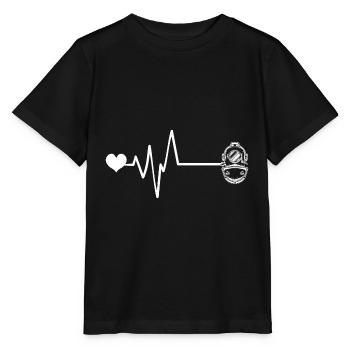 Tauchen Apnoe Herzschlag - Stanley/Stella Kinder T-Shirt MINI CREATOR  - Schwarz - Vorne - Mikhail (115cm)