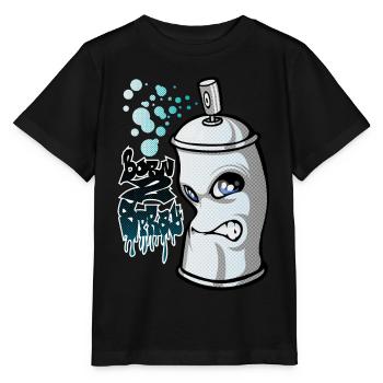 Spray and graffiti - Stanley/Stella Kinder T-Shirt MINI CREATOR  - Schwarz - Vorne - Mikhail (115cm)