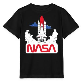 NASA Space Shuttle Start Grafik - Stanley/Stella Kinder T-Shirt MINI CREATOR  - Schwarz - Vorne - Mikhail (115cm)