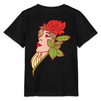 Die Frau und die Rose - Stanley/Stella Kinder T-Shirt MINI CREATOR  - Schwarz - Vorne - Mikhail (115cm)