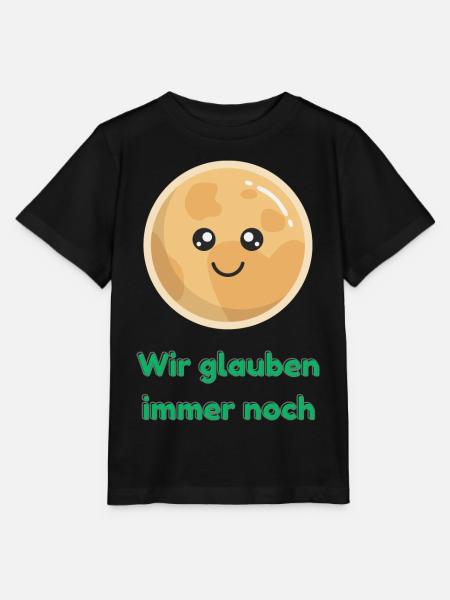 Wir glauben immer noch mit Pluto - Stanley/Stella Kinder T-Shirt MINI CREATOR - Schwarz