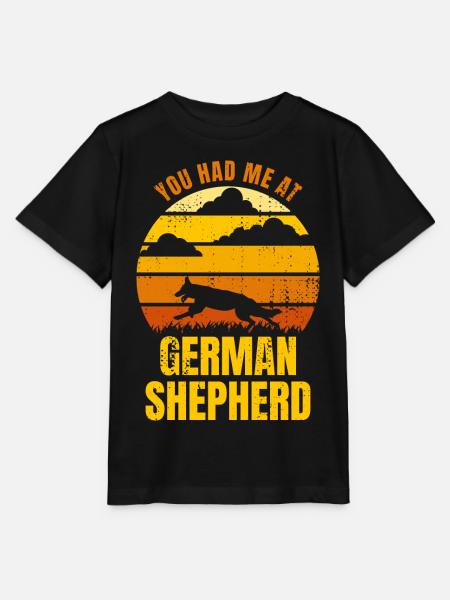 Du hattest mich bei Schäferhund - Stanley/Stella Kinder T-Shirt MINI CREATOR - Schwarz