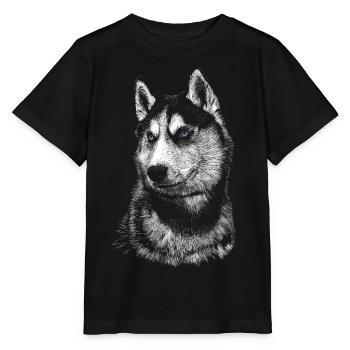 Husky - Stanley/Stella Kinder T-Shirt MINI CREATOR  - Schwarz - Vorne - Mikhail (115cm)