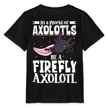 Soyez un Axolotl Luciole - T-shirt bio MINI CREATOR Stanley/Stella Enfant - noir - Devant - Mikhail (115cm)