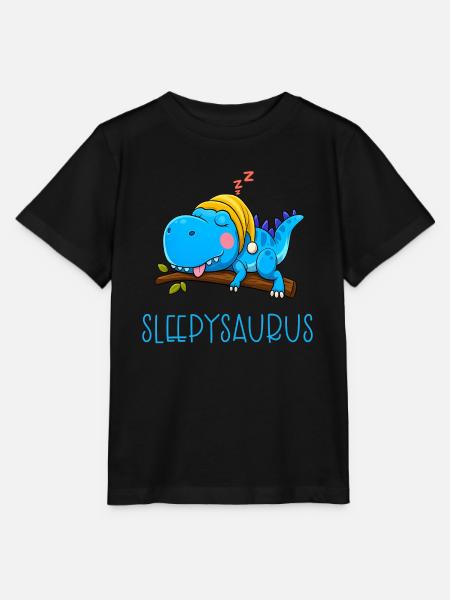 Dino Schlafzen Müde - Stanley/Stella Kinder T-Shirt MINI CREATOR - Schwarz