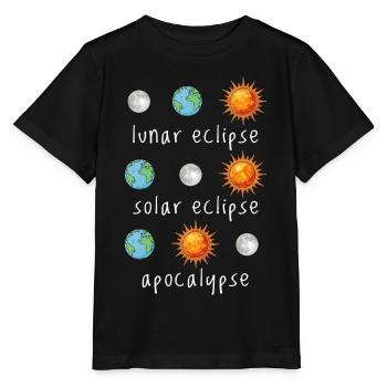Éclipse lunaire Éclipse solaire Apocalypse Humour - T-shirt bio MINI CREATOR Stanley/Stella Enfant - noir - Devant - Mikhail (115cm)