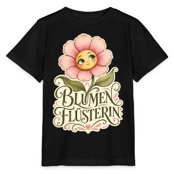 Blumen Flüsterin - Stanley/Stella Kinder T-Shirt MINI CREATOR  - Schwarz - Vorne - Mikhail (115cm)