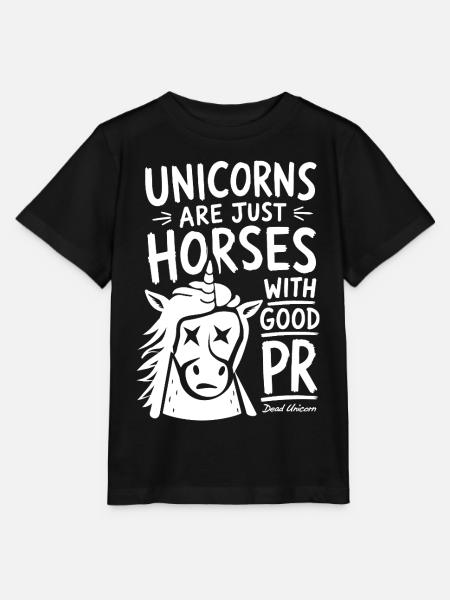 Einhörner sind einfach Pferde mit PR - Stanley/Stella Kinder T-Shirt MINI CREATOR - Schwarz