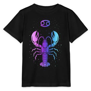 Cancer cristal avec motif d’étoile - T-shirt bio MINI CREATOR Stanley/Stella Enfant - noir - Devant - Mikhail (115cm)