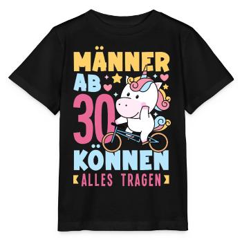 Männer Ab 30 Einhorn Humor - Stanley/Stella Kinder T-Shirt MINI CREATOR  - Schwarz - Vorne - Mikhail (115cm)