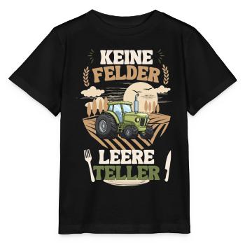 Bauer Keine Felder leere Teller - Stanley/Stella Kinder T-Shirt MINI CREATOR  - Schwarz - Vorne - Mikhail (115cm)