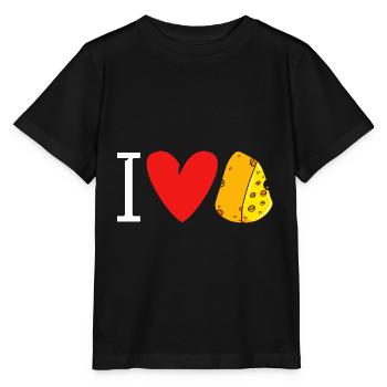 Fromage J’aime le fromage - T-shirt bio MINI CREATOR Stanley/Stella Enfant - noir - Devant - Mikhail (115cm)