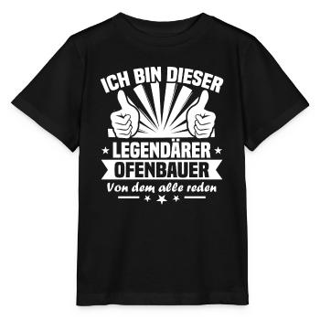ich bin dieser Legendärer Ofenbauer - Stanley/Stella Kinder T-Shirt MINI CREATOR  - Schwarz - Vorne - Mikhail (115cm)