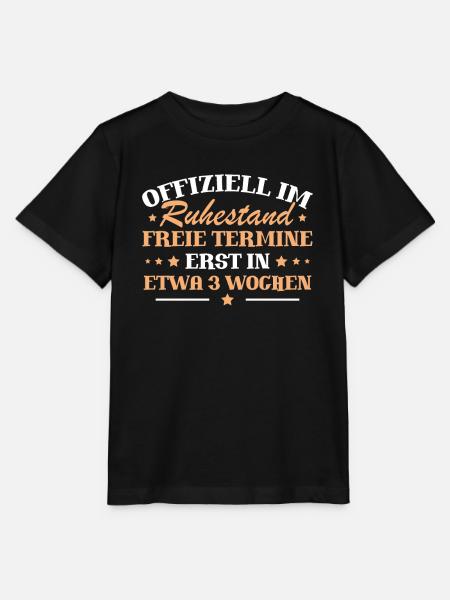 Offiziell im ruhestand - Stanley/Stella Kinder T-Shirt MINI CREATOR  - Schwarz