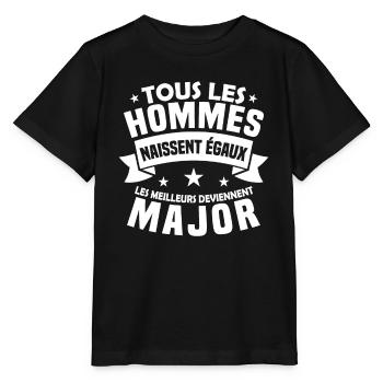 Les meilleurs deviennent major - T-shirt bio MINI CREATOR Stanley/Stella Enfant - noir - Devant - Mikhail (115cm)
