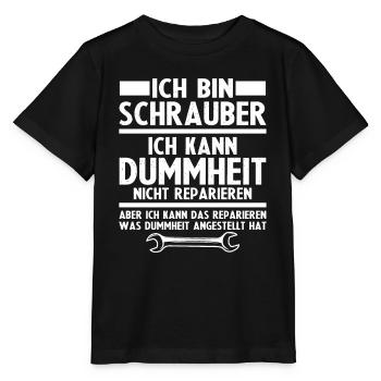 Ich bin schrauber - Stanley/Stella Kinder T-Shirt MINI CREATOR  - Schwarz - Vorne - Mikhail (115cm)