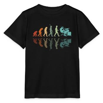 Schlagzeuger Entwicklung - Stanley/Stella Kinder T-Shirt MINI CREATOR  - Schwarz - Vorne - Mikhail (115cm)