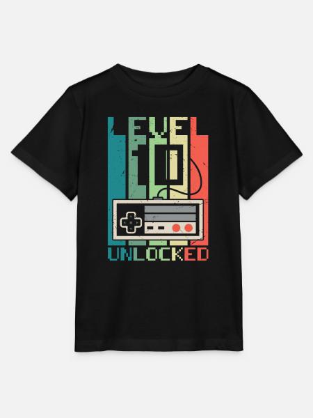 Level 10 freigeschaltet - Stanley/Stella Kinder T-Shirt MINI CREATOR  - Schwarz