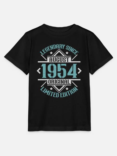 Vintage Aout 1954 Rétro Cadeau D'anniversaire - Stanley/Stella T-shirt MINI CREATOR til børn - sort