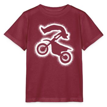 Dirt Biker Moto Motocross Homme - T-shirt bio MINI CREATOR Stanley/Stella Enfant - bordeaux - Devant - Kain (125cm)