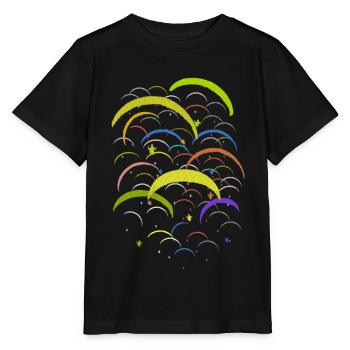 Paragliding Cross - Überqueren Sie den Gleitschirm - Stanley/Stella Kinder T-Shirt MINI CREATOR  - Schwarz - Vorne - Mikhail (115cm)