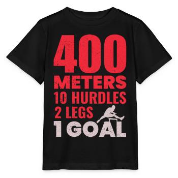 Hurdles Hurdling Hurdler Running Runner Athletes - Stanley/Stella MINI CREATOR Kids’ T-Shirt - black - Front - Mikhail (115cm)