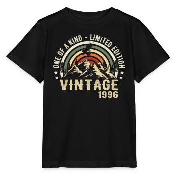 Né en 1996 Vintage 1996 Anniversaire Rétro 1996 - T-shirt bio MINI CREATOR Stanley/Stella Enfant - noir - Devant - Mikhail (115cm)