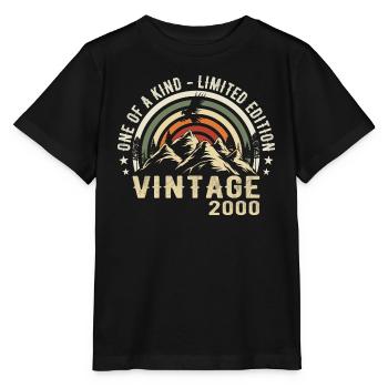 Born in 2000 Vintage 2000 Retro Anniversary 2000 - Stanley/Stella MINI CREATOR Kids’ T-Shirt - black - Front - Mikhail (115cm)