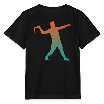Bumerang Werfen Sportbumerang Werfer Geschenk - Stanley/Stella Kinder T-Shirt MINI CREATOR  - Schwarz - Vorne - Mikhail (115cm)